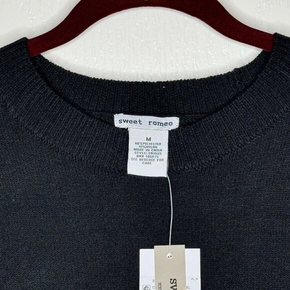 Sweet Romeo Star Sweater Size Medium Black Knit Camel Stars Celestial - Picture 5 of 5